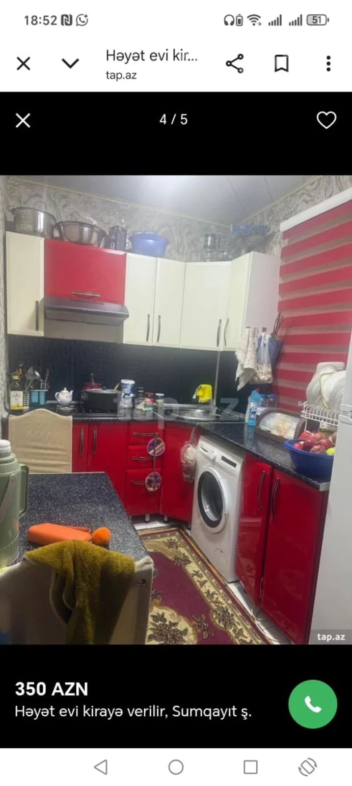 Kirayə verilir 3 otaqlı həyət evi 150 m²