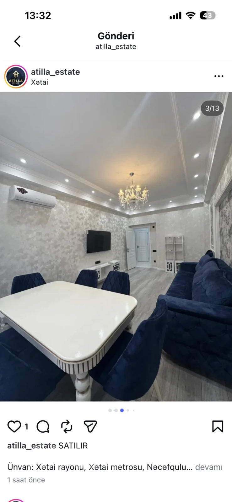Kirayə verilir 2 otaqlı yeni tikili 65 m²