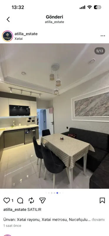 Kirayə verilir 2 otaqlı yeni tikili 65 m²