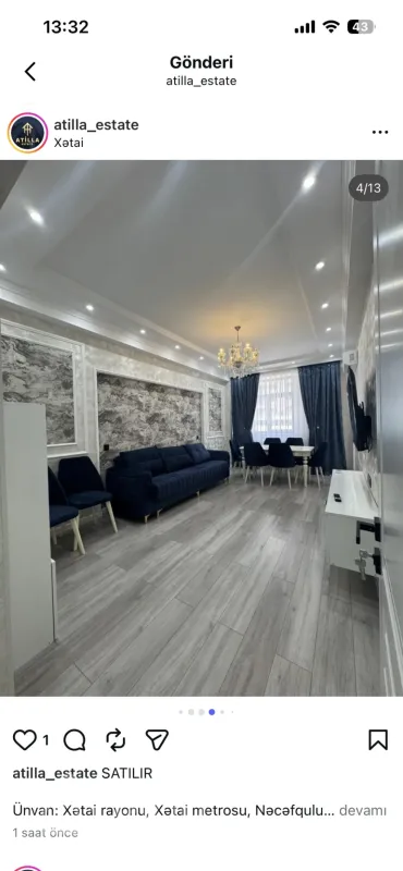 Kirayə verilir 2 otaqlı yeni tikili 65 m²