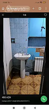 Kirayə verilir 1 otaqlı köhnə tikili 26 m²