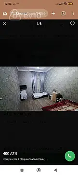 Kirayə verilir 1 otaqlı köhnə tikili 26 m²