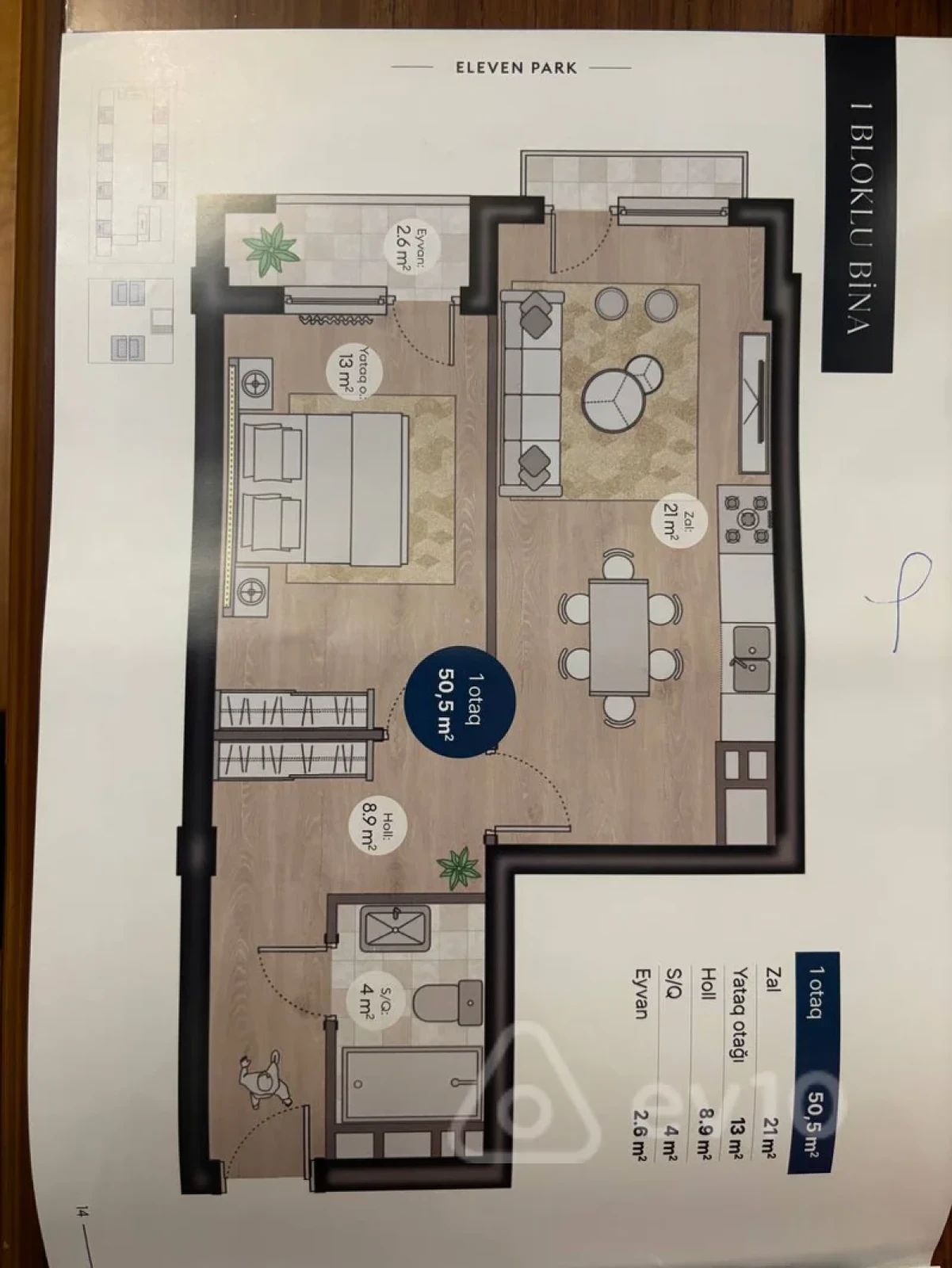 Satılır 2 otaqlı yeni tikili 50.5 m²