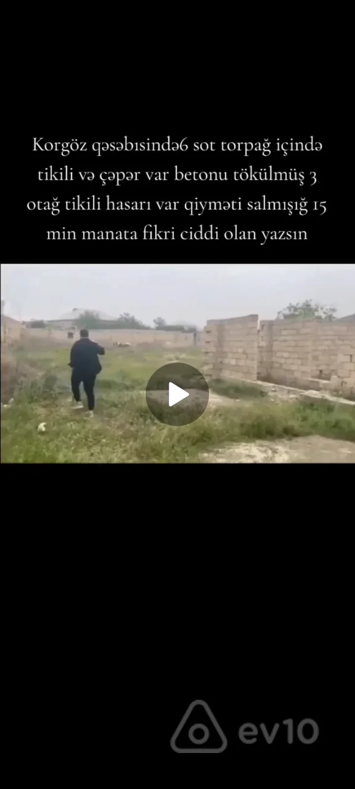 Satılır torpaq sahəsi