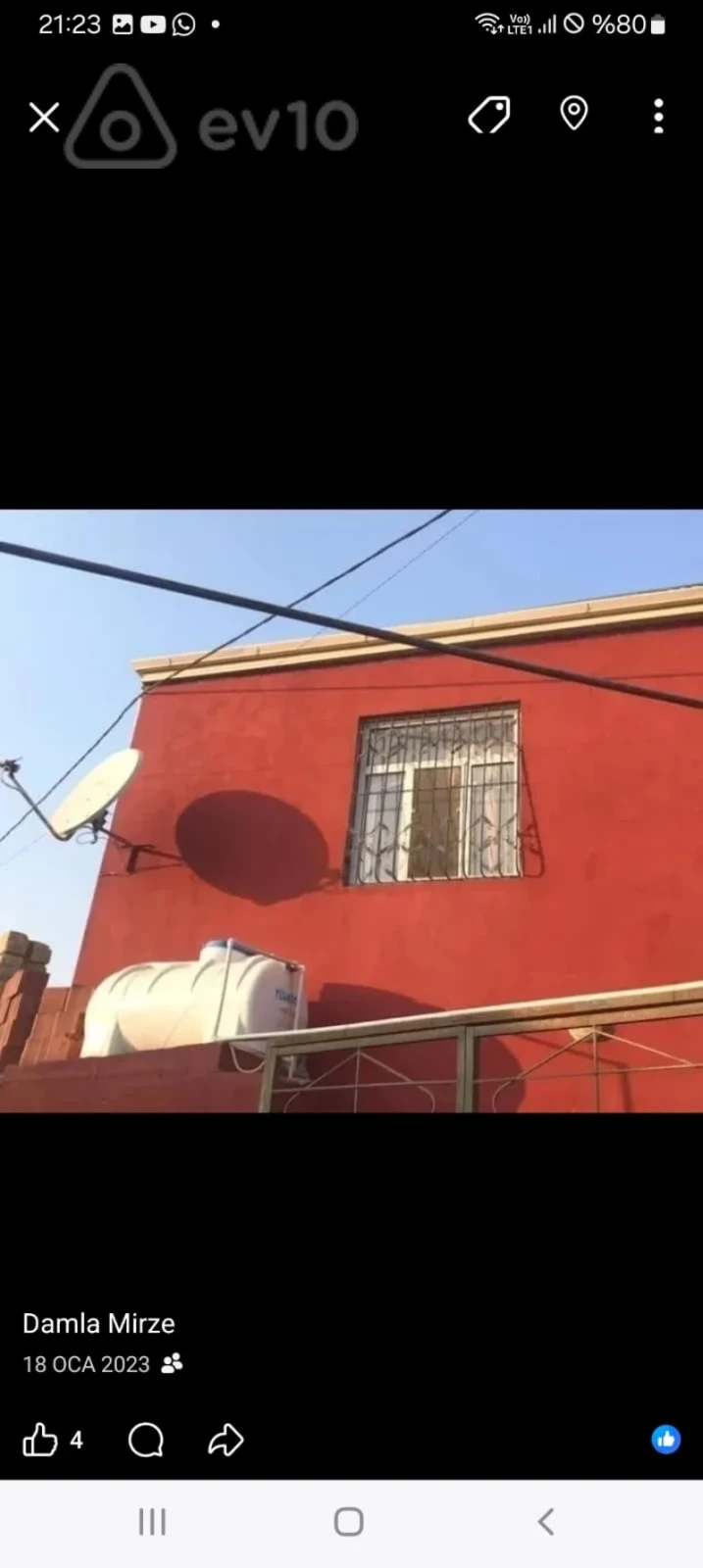 Kirayə verilir 3 otaqlı həyət evi 110 m²