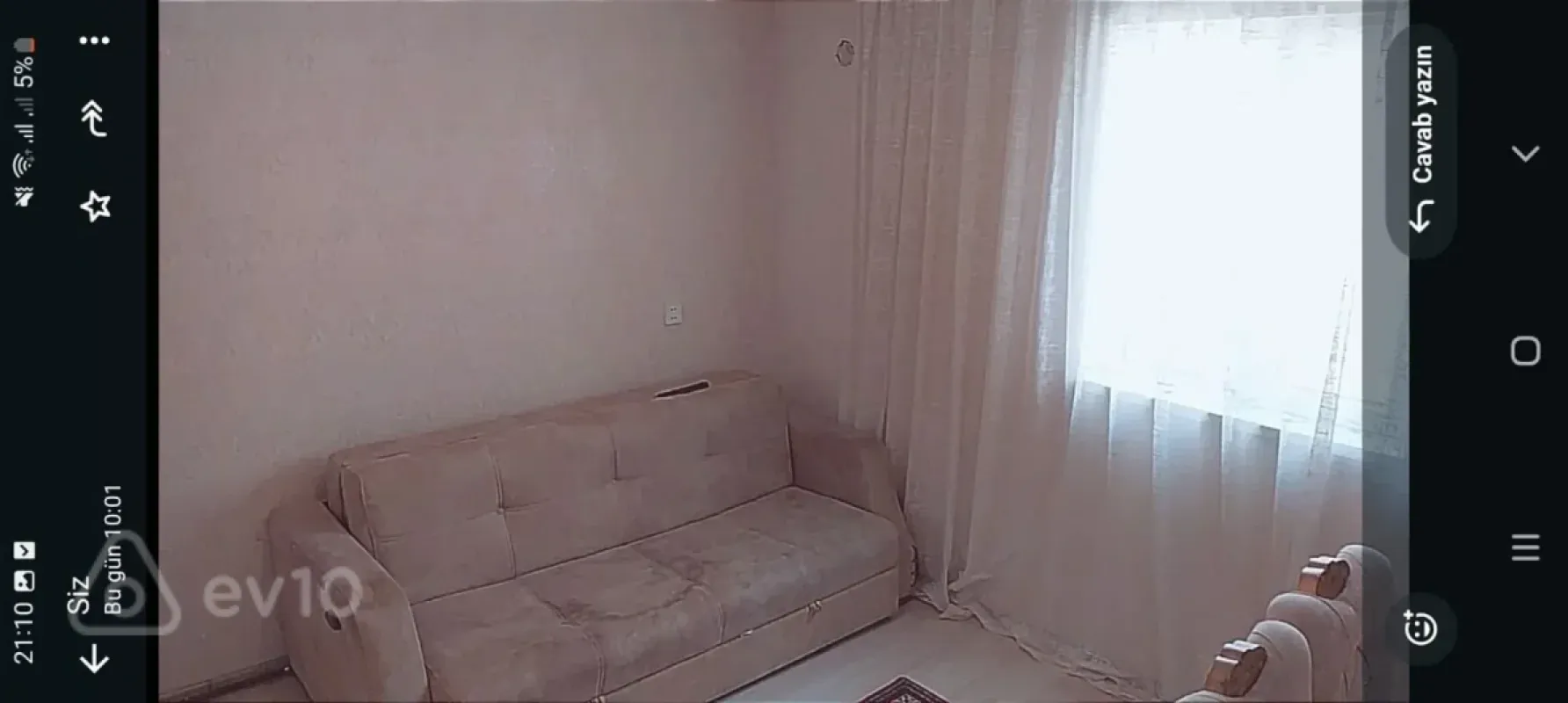 Kirayə verilir 2 otaqlı həyət evi 55 m²