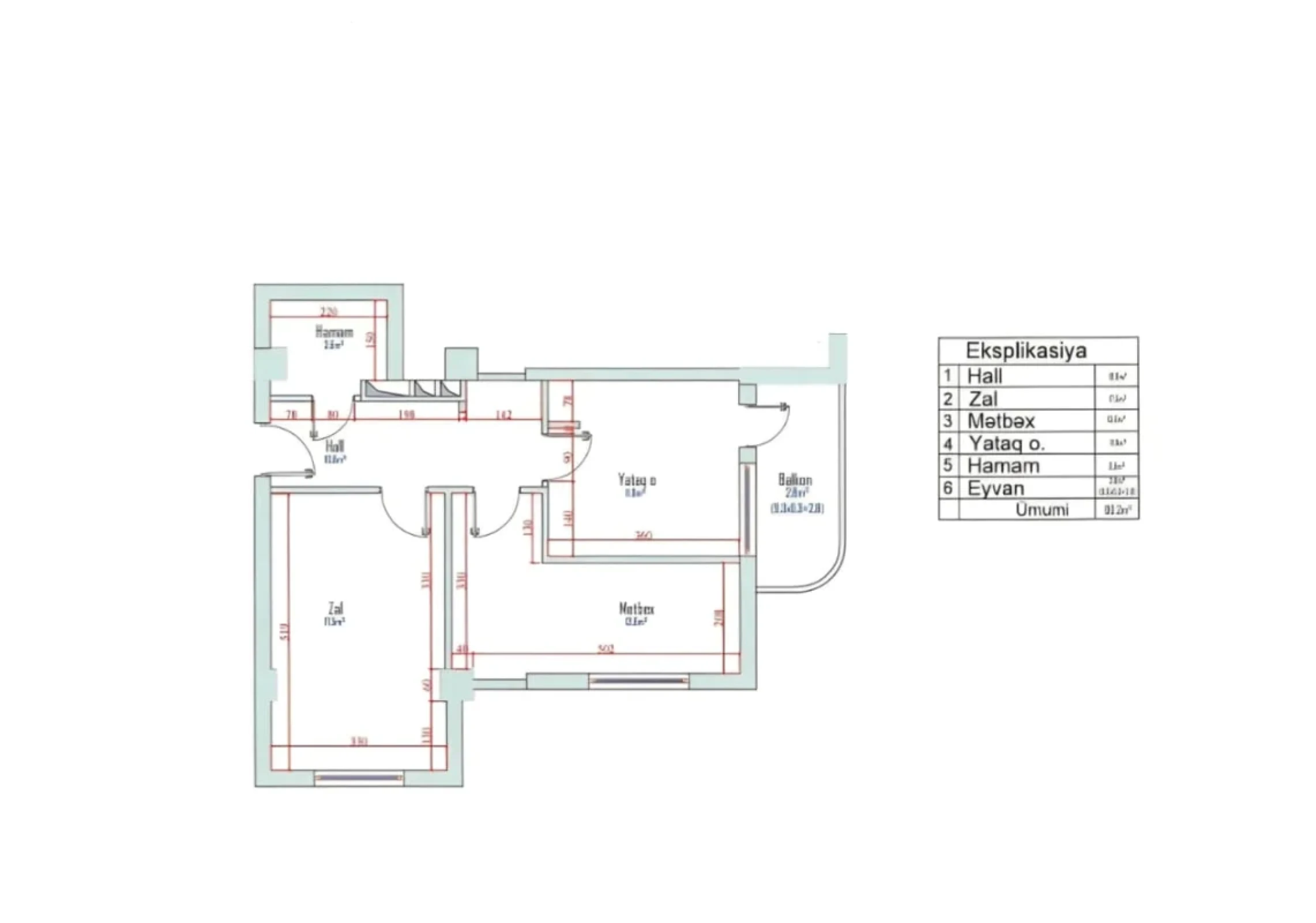 Satılır 2 otaqlı yeni tikili 66 m²