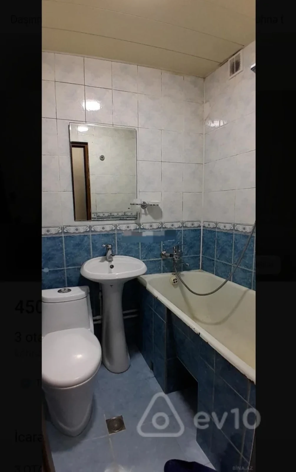 Kirayə verilir 3 otaqlı köhnə tikili 70 m²