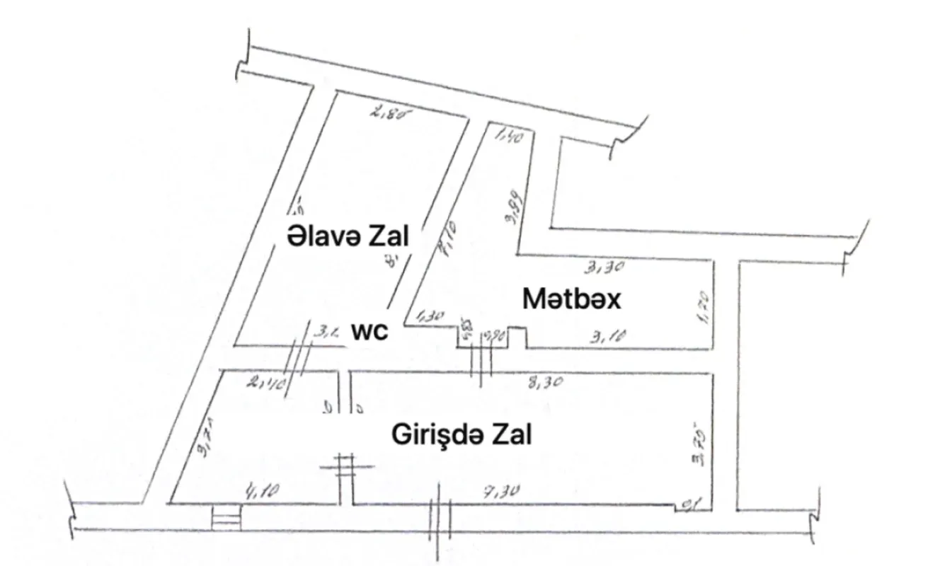 Kirayə verilir mənzil 90 m²