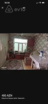 Kirayə verilir 2 otaqlı həyət evi 50 m²