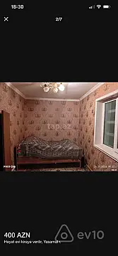 Kirayə verilir 2 otaqlı həyət evi 50 m² — Bakı, Binəqədi 2 otaq 50.00 m²