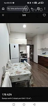 Kirayə verilir 3 otaqlı yeni tikili 110 m²