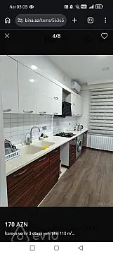 Kirayə verilir 3 otaqlı yeni tikili 110 m²
