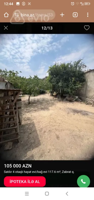 Satılır 4 otaqlı həyət evi 117 m²