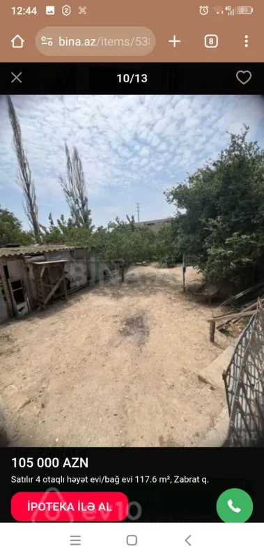 Satılır 4 otaqlı həyət evi 117 m²