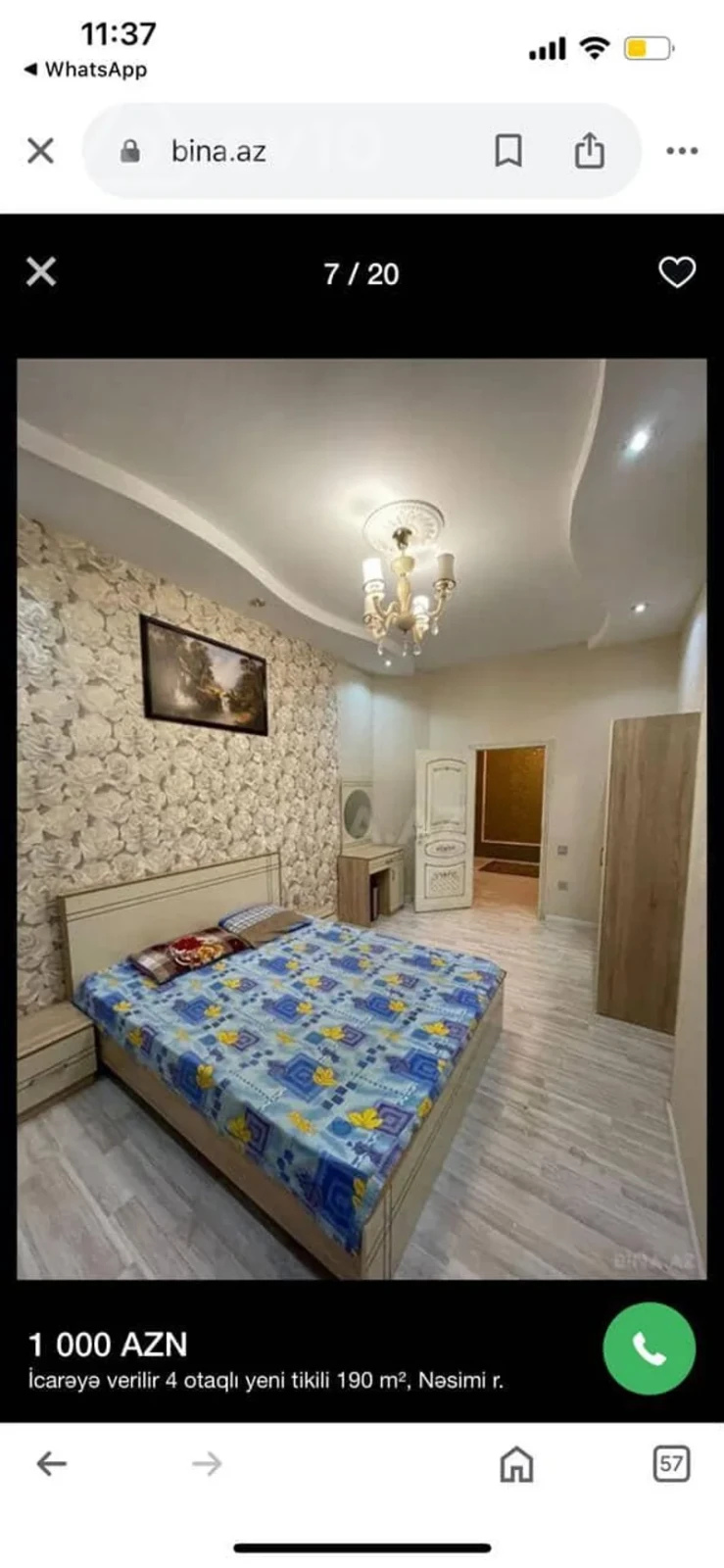 Kirayə verilir 3 otaqlı yeni tikili 90 m²