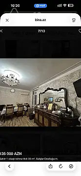 Satılır 2 otaqlı köhnə tikili 35 m²