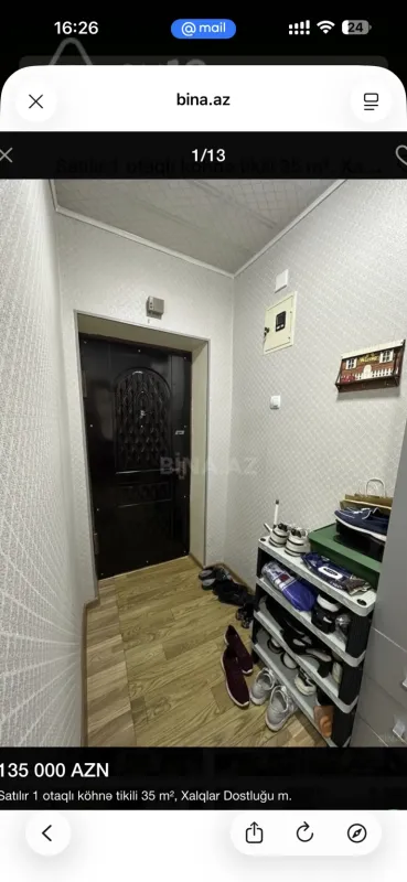 Satılır 2 otaqlı köhnə tikili 35 m²
