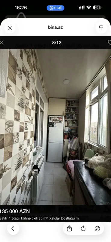 Satılır 2 otaqlı köhnə tikili 35 m²