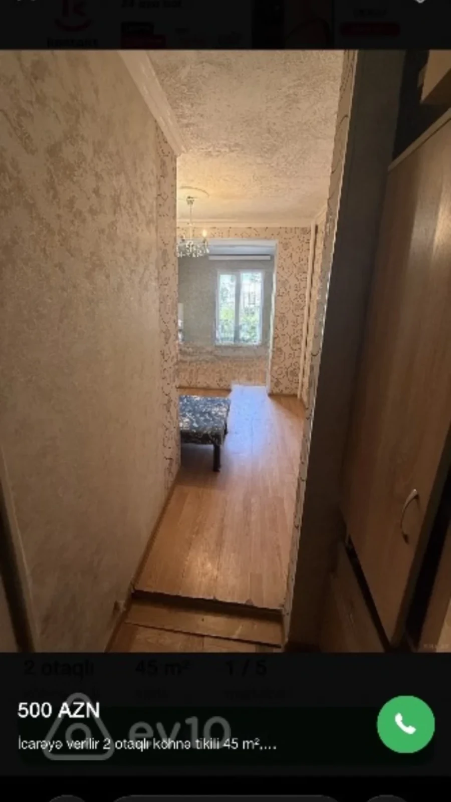 Kirayə verilir 2 otaqlı köhnə tikili 80 m²