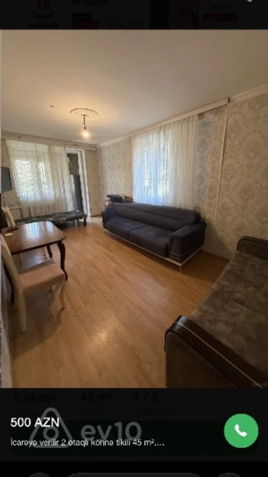 Kirayə verilir 2 otaqlı köhnə tikili 80 m²