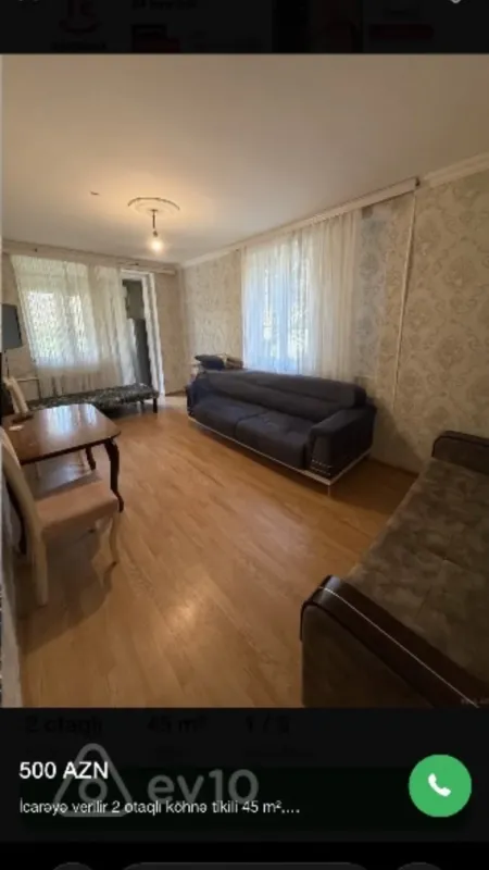 Kirayə verilir 2 otaqlı köhnə tikili 80 m²