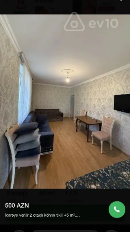 Kirayə verilir 2 otaqlı köhnə tikili 80 m²