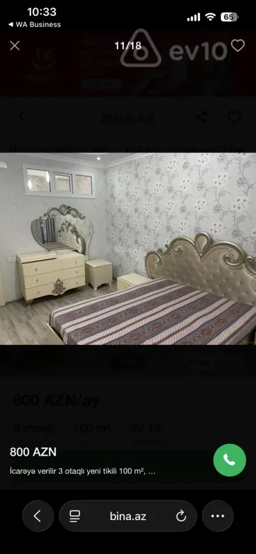 Kirayə verilir 3 otaqlı yeni tikili 100 m²
