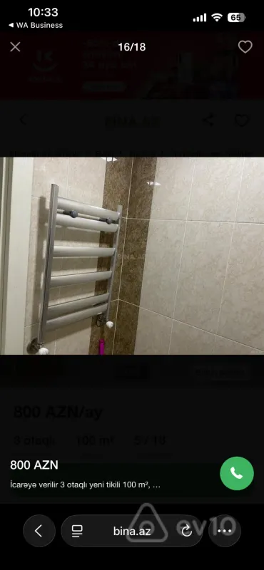 Kirayə verilir 3 otaqlı yeni tikili 100 m²