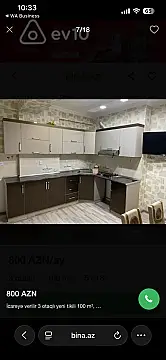 Kirayə verilir 3 otaqlı yeni tikili 100 m²