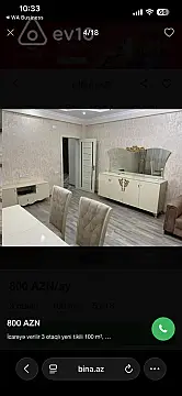 Kirayə verilir 3 otaqlı yeni tikili 100 m²