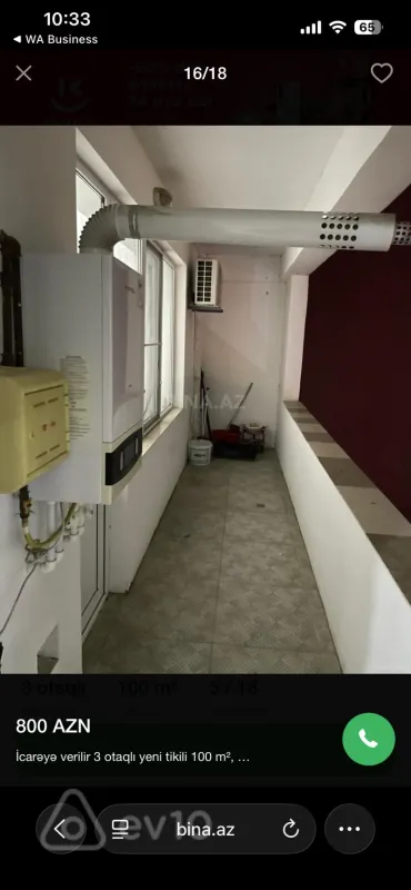 Kirayə verilir 3 otaqlı yeni tikili 100 m²