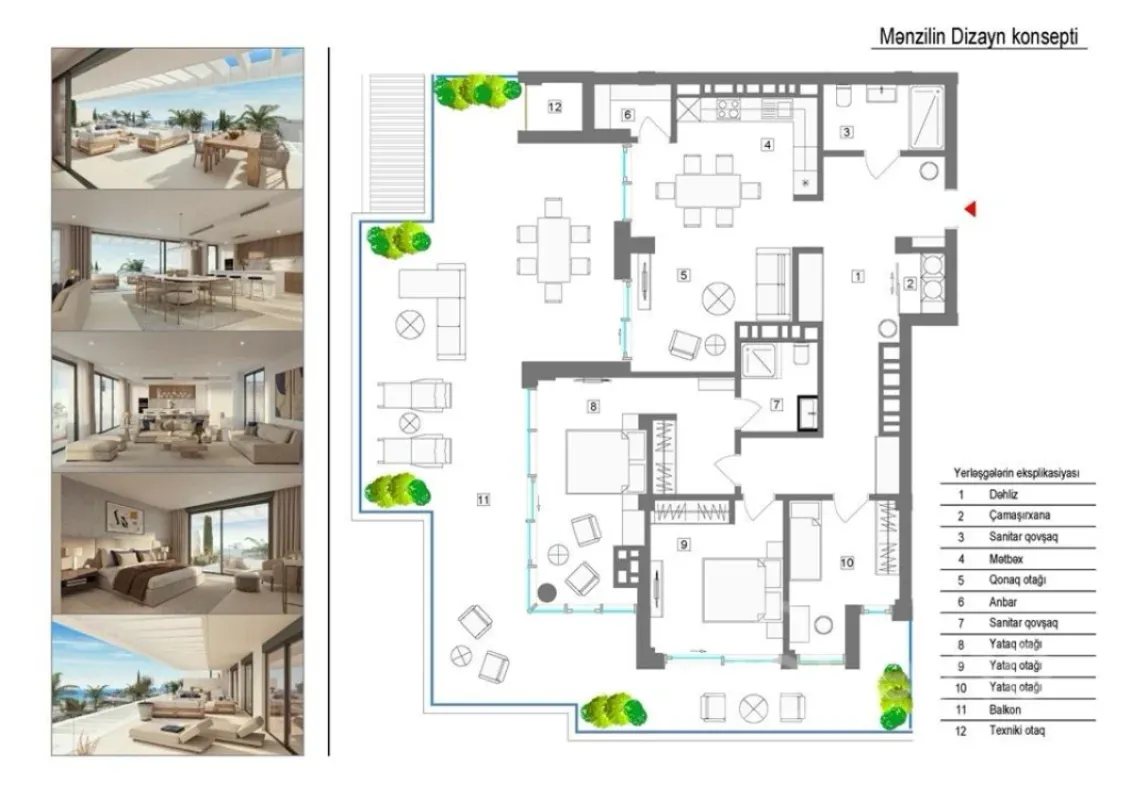 Satılır 4 otaqlı yeni tikili 208 m²