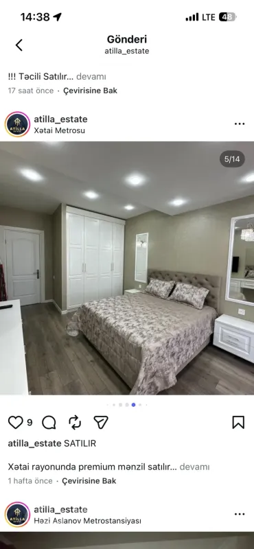 Kirayə verilir 2 otaqlı yeni tikili 75 m²