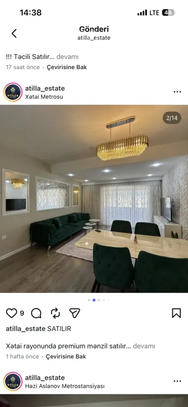 Kirayə verilir 2 otaqlı yeni tikili 75 m²