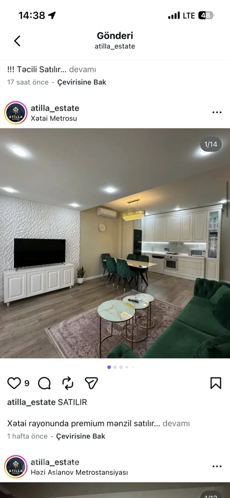 Kirayə verilir 2 otaqlı yeni tikili 75 m²