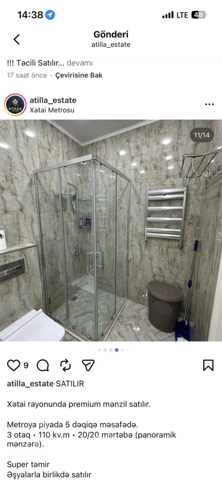 Kirayə verilir 2 otaqlı yeni tikili 75 m²