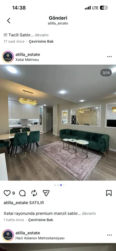 Kirayə verilir 2 otaqlı yeni tikili 75 m²