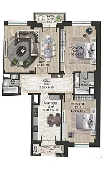 Satılır 3 otaqlı yeni tikili 146 m²