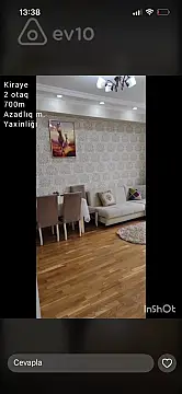 Kirayə verilir 2 otaqlı yeni tikili 60 m² — Bakı, Binəqədi 2 otaq 60.00 m²