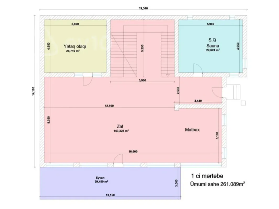 Satılır 9 otaqlı həyət evi 800 m²