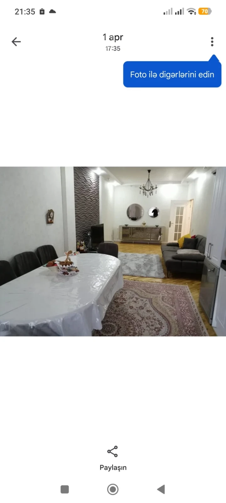 Kirayə verilir 3 otaqlı yeni tikili 105 m²