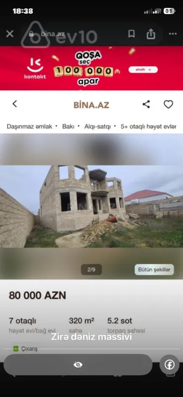 Satılır 7 otaqlı həyət evi 320 m²