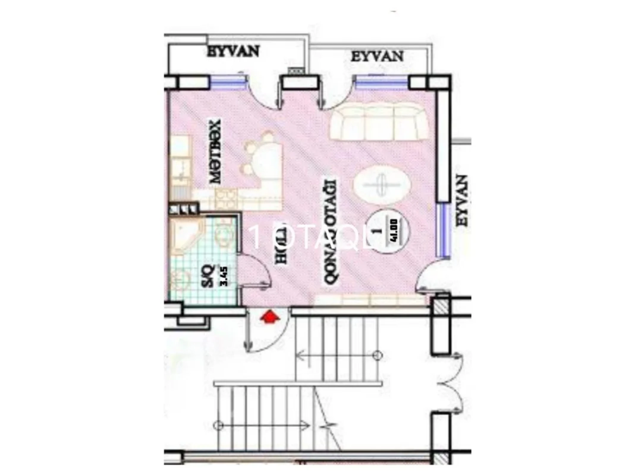 Satılır 1 otaqlı yeni tikili 41 m²