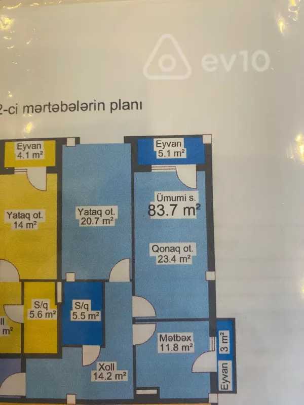 Satılır 3 otaqlı yeni tikili 83.7 m²