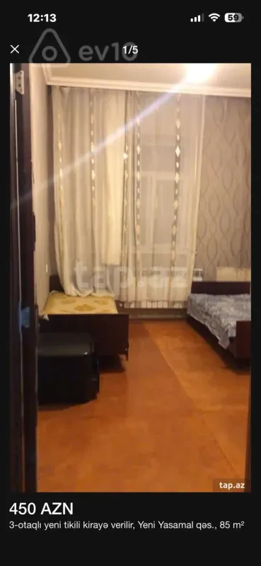 Kirayə verilir 3 otaqlı yeni tikili 82 m²