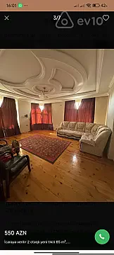 Kirayə verilir 2 otaqlı yeni tikili 85 m² — Bakı, Xətai 2 otaq 85.00 m²