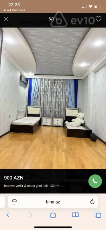Kirayə verilir 3 otaqlı yeni tikili 120 m²
