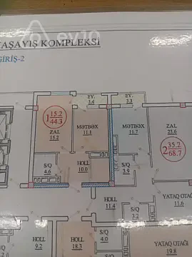 Satılır 1 otaqlı yeni tikili 44.3 m² — Bakı, Yasamal 1 otaq 44.30 m²