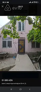 Satılır 2 otaqlı həyət evi 55 m² — Bakı, Suraxanı 2 otaq 55.00 m²